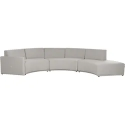 Halbrundes Sofa BOLEN Hellgrau Stoff