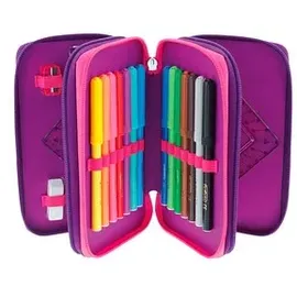 Herlitz Schüleretui TriCase 31-teilig Dip Dye Pink/Purple