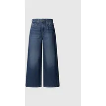 Pepe Jeans Schlagjeans PEPE JEANS "WIDE LEG JEANS UHW", Damen, Gr. 28, Länge 34, blau (used tiefblau), Denim/Jeans, Obermaterial: 100% Baumwolle, weit lang, Jeans