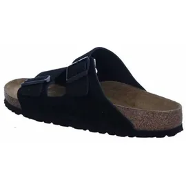 Birkenstock Arizona Weichbettung Veloursleder schmal schwarz 44