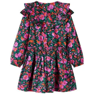 vidaXL Kinderkleid mit Langen Ärmeln Knallrosa 128