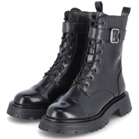 TAMARIS Damen Combat Boots, Frauen Stiefeletten,schnürstiefel,boots,stiefel,bootee,booties,halbstiefel,kurzstiefel,BLACK,40 EU, - schwarz,