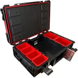 QBRICK SYSTEM ONE 200 Profi Werkzeugkoffer modularer Organizer 585 x 385 x 190 mm schwarz