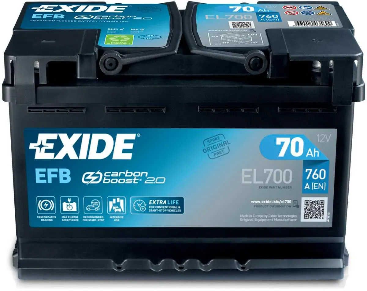 Exide EL700 Start-Stop EFB 12V 70Ah 720A Autobatterie