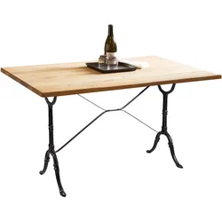 SIT Möbel TABLES & CO Tisch Gusseisen/Wildeiche geölt - Schwarz