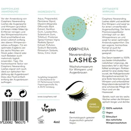 Cosphera Neverending Lashes Wimpernserum 4 ml