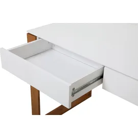 Möbilia Schreibtisch Herdis Weiß / Eiche
