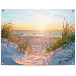 Poster REINDERS "Sonnenuntergang", beige (farbe bild(er): beige), B:80cm H:60cm T:0,1cm, Leinwand, Bilder