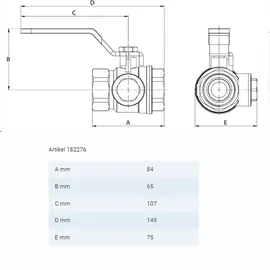 LK Armatur Deutschland GmbH LK 522 Filterkugelhahn mit Magnet Rp 1 1/4 Zoll