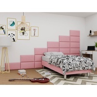 Mirjan24 Boxspringbett Lux für Wandpaneel, Einzelbett mit Matratze, Schlafzimmer (Farbe: Manila 09, Größe: 120x200 cm)