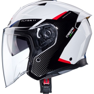 Caberg Flyon II Boss, casque à jet - Blanc/Noir - M