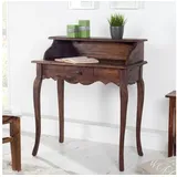 DESIGN DELIGHTS EDLER Holz SEKRETÄR Napoleon Mahagoni, braun, 80 cm | Schreibtisch