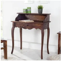 DESIGN DELIGHTS EDLER Holz SEKRETÄR Napoleon Mahagoni, braun, 80 cm | Schreibtisch