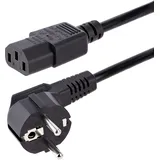 Startech Stromkabel 1m, Schuko auf C13, 10A 250V (713E-1M-POWER-CORD)
