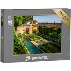 puzzleYOU Puzzle Puzzle 1000 Teile XXL „Gärten der Alhambra, Granada, Spanien“, 1000 Puzzleteile, puzzleYOU-Kollektionen Spanien