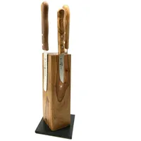 D.o.m olivenholzgrosshandel Messerblock TOWER aus Olivenholz