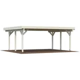 Doppel-Carport 600 x 512 cm naturbelassen