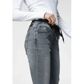 KangaROOS Jogg Pants KANGAROOS, Damen, Gr. 50, N-Gr, blau (light blau), Denim/Jeans, Obermaterial: 59% Baumwolle, 40% Polyester, 1% Elasthan, Destroyed-Effekte, figurbetont lang, Jeans Jogg Jeans Treggings, entspannte Passform, weite Beinform