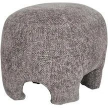 VCM Pouf Nazare Kunststoff, Polyester, Stoff 53 x 38 x 41 cm Beige