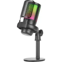 Mars Gaming MMIC-XT, Professionelles High Definition 192Khz 24-bit Studiomikrofon, Kugelarm, Anti Shock Mount, Pop Filter Metallgitter, Schwarz