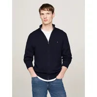 Tommy Hilfiger PIMA ORG CTN CASHMERE ZIP THRU blau
