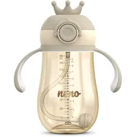 NENO Neno® Mio 2 Braun Premium Babyflasche mit Trinkhalm