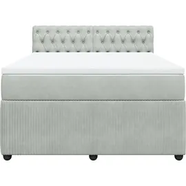 vidaXL Boxspringbett 140 x 200 cm Hellgrau