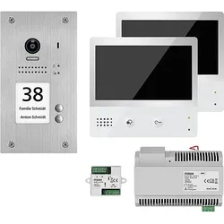 Video-Türsprechanlage VT200 Unterputz - mit 1xTürsprechstelle, 2xTaste 2xTouch-Komfort-Innenstation