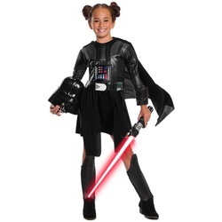 Rubie ́s Kostüm Star Wars – Darth Vader Kostüm für Mädchen, Mit diesem Star Wars Mädchenkostüm wird der Sith Lord zur Lady schwarz 128
