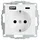 2USB Schuko-Steckdose 2USB 1-fach Weiß