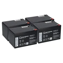 Q-Batteries Akku kompatibel Elektromobil Scooter Revoluzzer 45 Plus 4x 12LCP-12 12V-13Ah AGM Blei QB