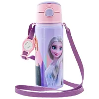 miniheld Kinder Trinkflasche Frozen 600ml Aluminium Flasche Tragegurt Elsa Anna