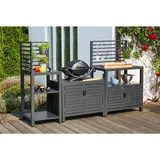Siena Garden Outdoorküche, Anthrazit, Metall, 168x70.5x90 cm, Grills & Outdoor-Küchen