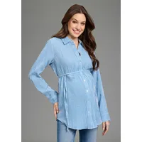 NEUN MONATE Umstandsshirt NEUN MONATE "Umstands-Bluse, Musselin, Streifenbluse", Damen, Gr.