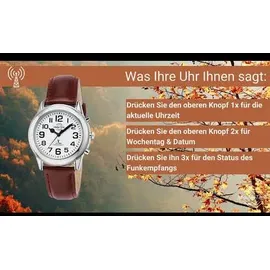 Master Time MTGA-10806-12L Sprechende Herren-Funkuhr 40mm