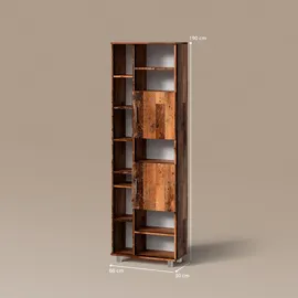 livinity® Eisak Badschrank 60 x 190 x 30 cm Braun