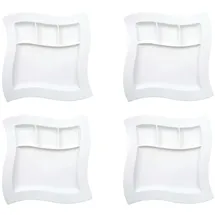 Villeroy & Boch Grillteller 27 x 27 cm weiß 4er Set