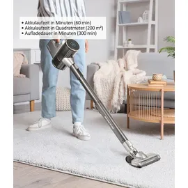 Genius Invictus X6 Ultra Akku Handstaubsauger 16 tlg, Smart Staubsauger mit Staubsensor, 450 Watt, 4 Fach HEPA Filtersystem