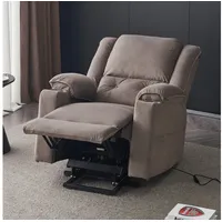 Ulife Massagesessel TV-Sessel mit Aufstehhilfe und Liegefunktion Elektrischer, Massagefunktion, Heizfunktion, Massagesessel mit Fernbedienung braun