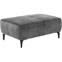 Jockenhöfer Hocker JOCKENHÖFER GRUPPE "Salo", grau, B:114cm T:81cm, Chenille: 100% Polyester, Hocker, Hocker, im Retrolook mit Wellenunterfederung und frei im Raum stellbar