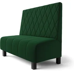 Fischer F | Gastrobank | B:H 140 x 100 cm | Dunkel Grün | Raute | Samt