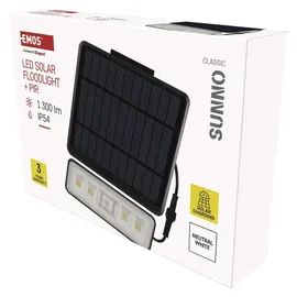 EMOS LED Solarlampe SUNNO schwarz 1,8m Kabel 1300lm mit Bewegungsmelder