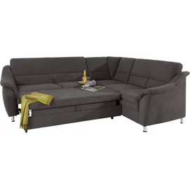PLACES OF STYLE Ecksofa »Cardoso L-Form« Federkern, wahlweise mit Bett, Schubkasten, teilweise Relaxfunktion grau