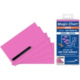 Legamaster 7-159409 Magic-Chart Notes, elektrostatische Haftnotizen, 10 x 20 cm, 100 Blatt, pink