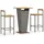 vidaXL Gartenbar-Set 3-tlg. Grau