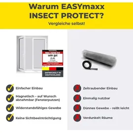 EasyMaxx Fenster-Moskitonetz 150 x 130 cm
