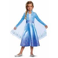 Disney Offizielles Deluxe Prinzessin Elsa Kostüm Mädchen Elsa Kleid Eiskönigin Faschingskostüme Kinder M