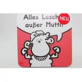 Sheepworld - 45472 - Untersetzer, Schaf, Alles Luschen außer Mutti!, Kork, 9,5cm x 9,5cm