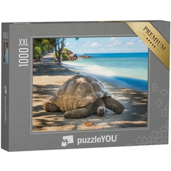 puzzleYOU Puzzle Puzzle 1000 Teile XXL „Seychellen-Riesenschildkröte“, 1000 Puzzleteile, puzzleYOU-Kollektionen Meeresschildkröten