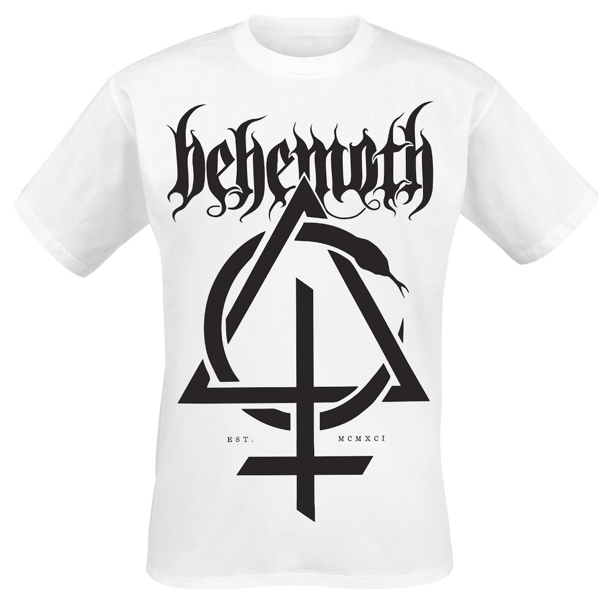 Behemoth T-Shirt - Opvs Contra Natvram White - S bis XXL - für Männer - Größe XL - weiß  - EMP exklusives Merchandise! - XL